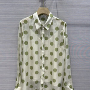 YSL polka dot silk shirt cheap replica designer clothes