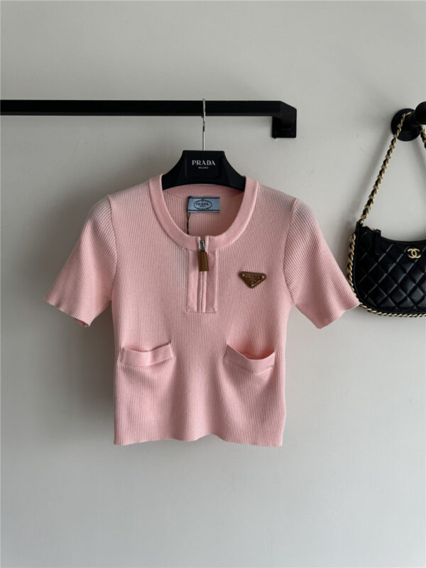 prada new knitted short sleeve replica clothing sites