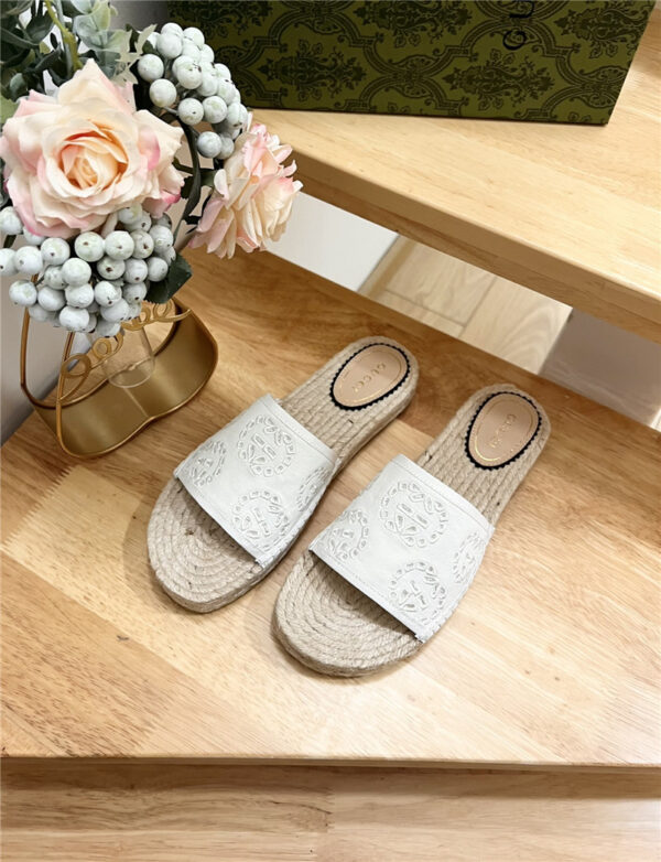 gucci canvas espadrille sandals replica shoes