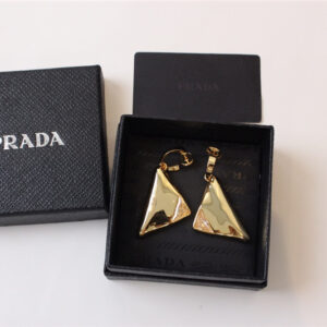 prada new triangle earrings