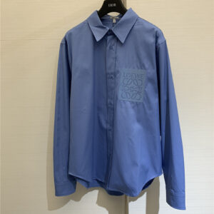 loewe embroidered logo cotton shirt replica d&g clothing