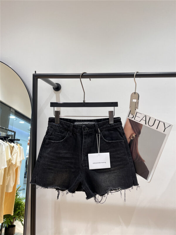 alexander wang raw edge denim shorts replica clothing