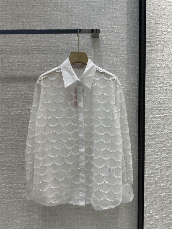 valentino patchwork white shirt replica clothes