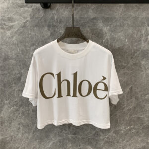 Chloé letter print round neck short sleeve T-shirt replicas clothes