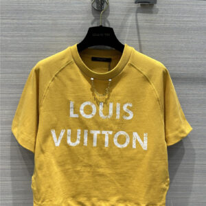 louis vuitton LV yellow slit short T replica clothing sites