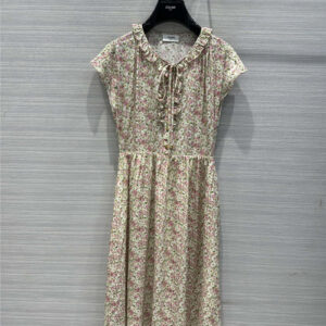 celine retro french elegant silk dress replica designer clothes