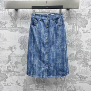 chanel washed denim skirt replica designer clothes