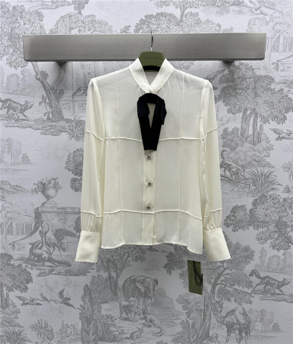 gucci bow patchwork shirt replica d&g clothing