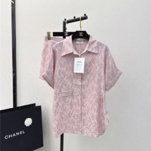 chanel logo print suit replica designer clothes