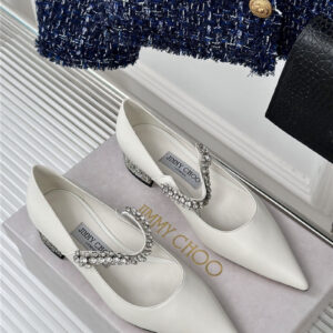 Jimmy Choo diamond strap mary jane shoes replica shoes