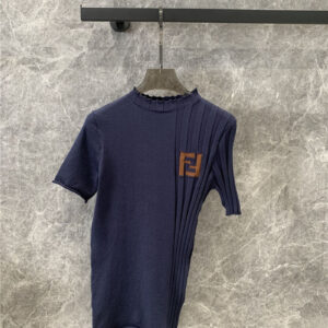 fendi irregular knitted short-sleeved top replica clothes