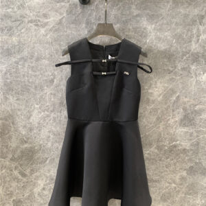 miumiu black bow A-line vest dress replica clothes