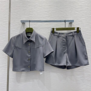 gucci lapel top + shorts set replica clothes