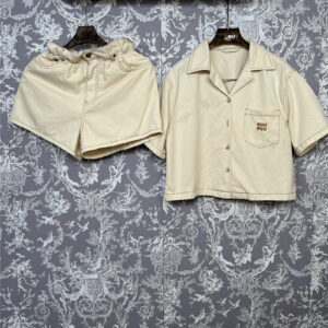 miumiu short sleeve shirt shorts suit replica clothing sites