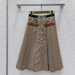 gucci contrast jacquard skirt replica designer clothes