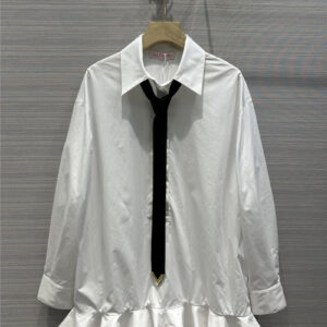 valentino ruffle lace shirt dress replica clothes