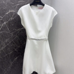 valentino V-shaped belt short-sleeved dress replica clothes