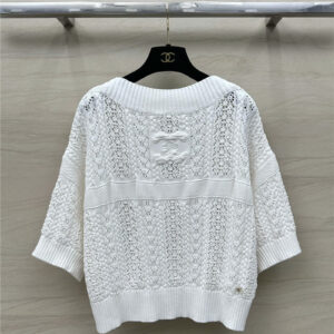 chanel wool short sleeve sweatercheap replica designer clothes