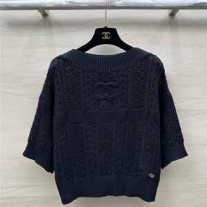 chanel wool short sleeve sweatercheap replica designer clothes